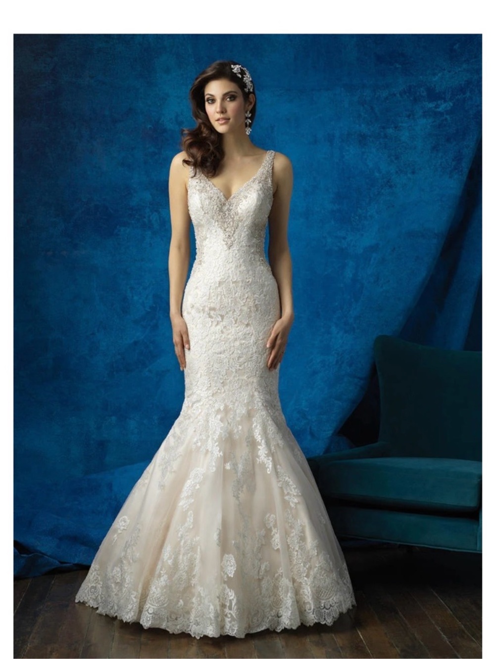 Allure Bridals Ivory Lace Wedding Dress
